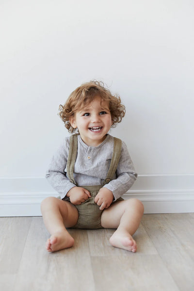 Jacob Linen/Cotton Top - Olive