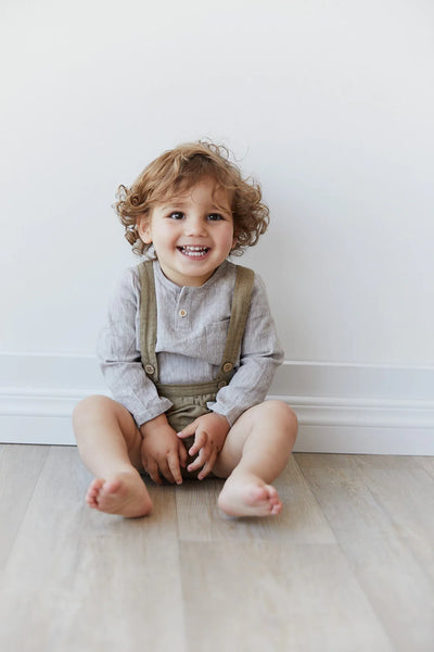 Jacob Linen/Cotton Top - Olive