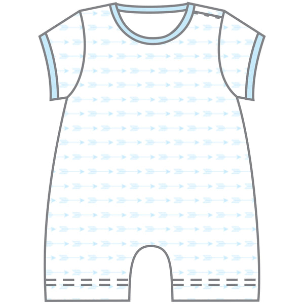 Little Arrows Printed Playsuit- Blue