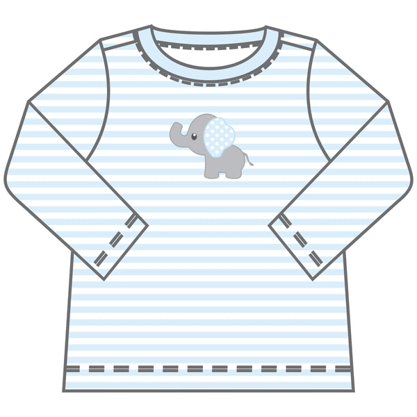 Baby Elephant Applique LS Tee