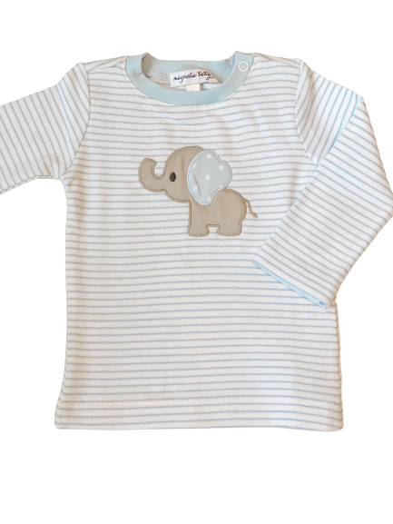 Baby Elephant Applique LS Tee