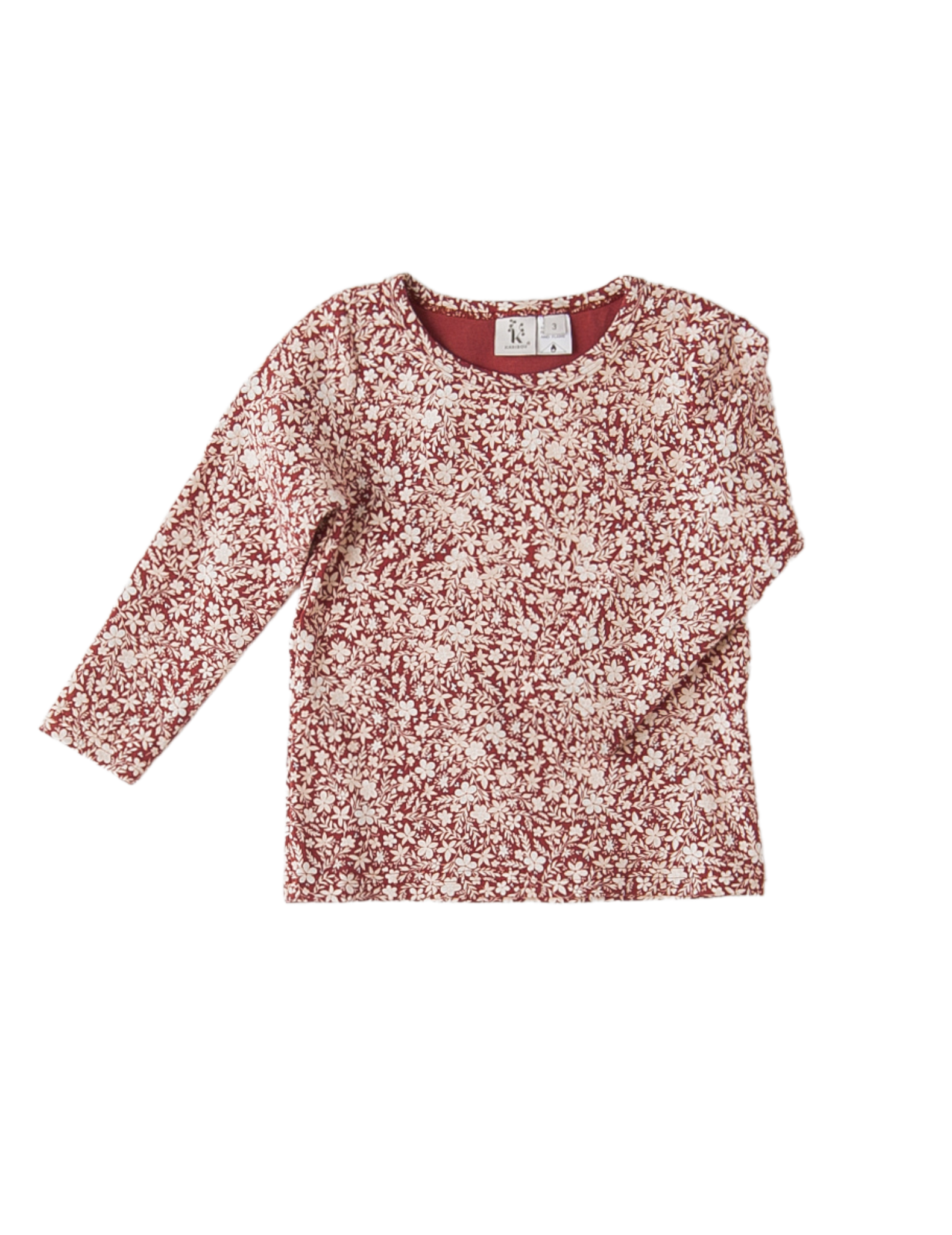 Emily Cotton Top - Red Floral