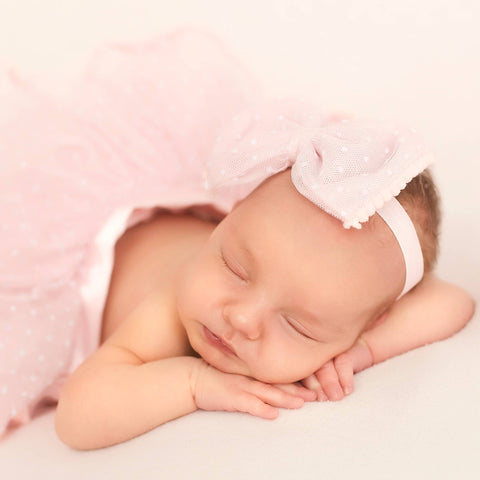 Pink Pom Pom Tutu Skirt Newborn Baby Girl Headband