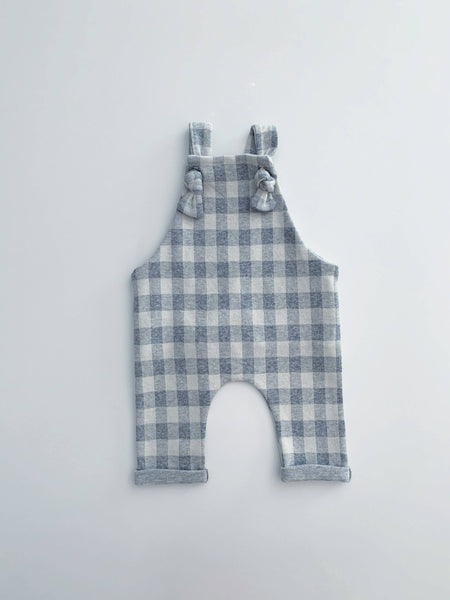 Overalls: Gray Plaid