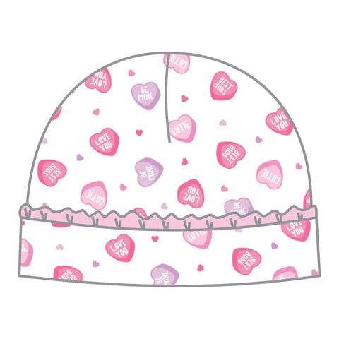 Lil' Sweetheart Pink Printed Ruffle Hat