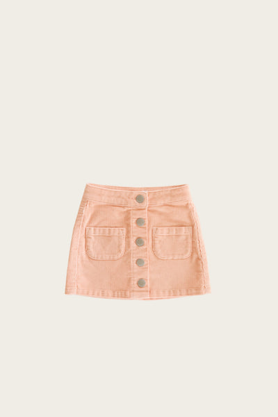 Ava Cord Skirt- Peachy Blossom