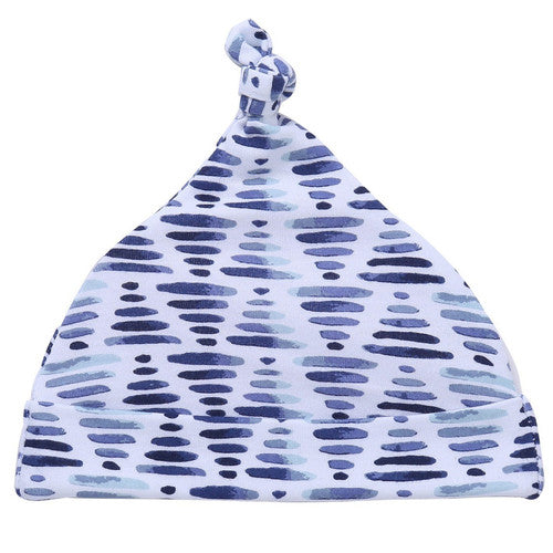 Blue Knotted Hat 3- Piece Set