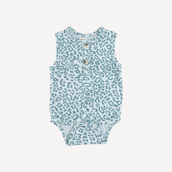 Cheetah Blue Bodysuit with Flight Hat Set