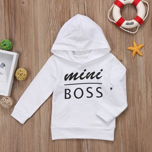 Mini Boss Sweatshirt- White