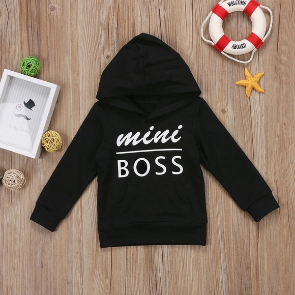 Mini Boss Sweatshirt- Black