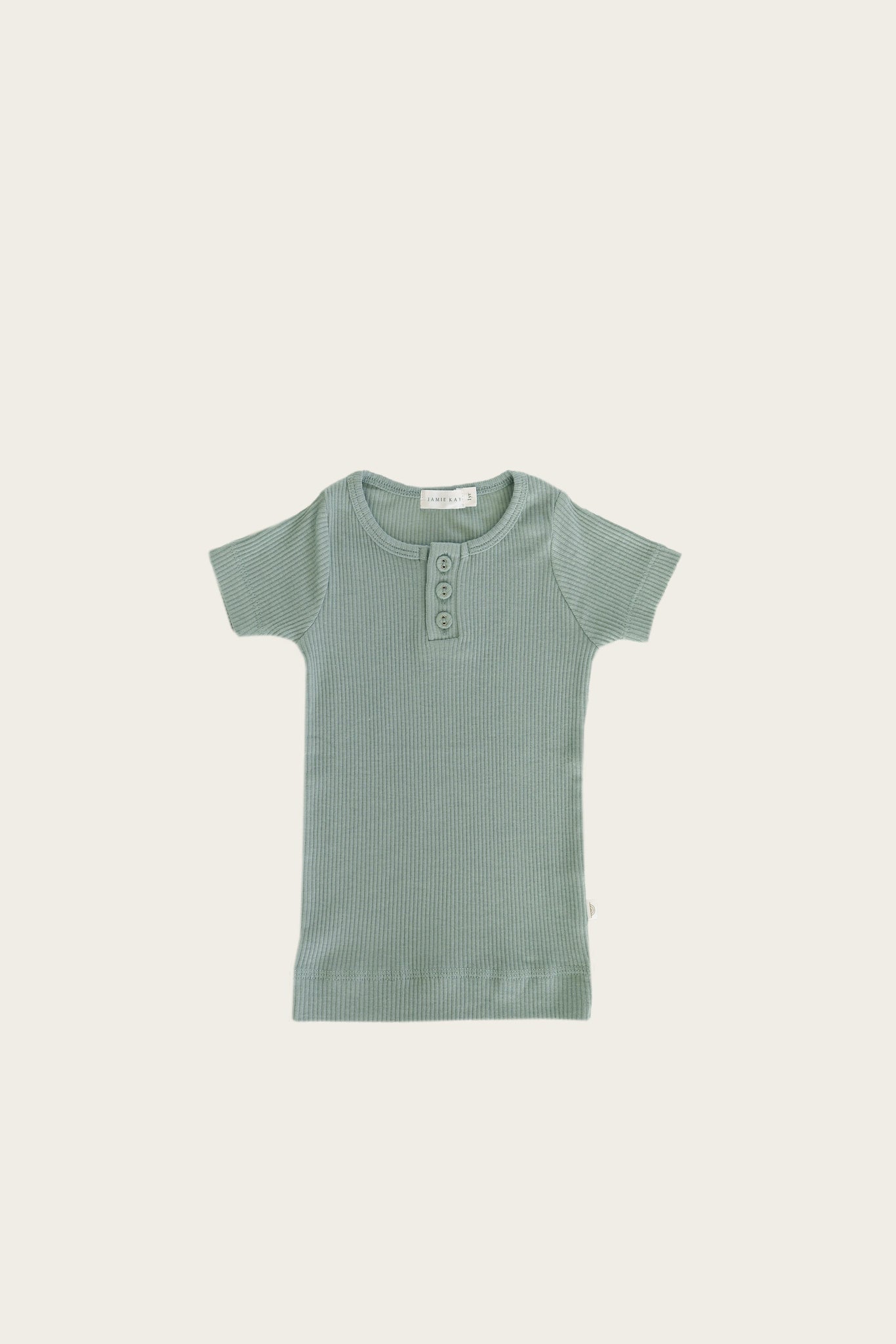 Organic Essential Tee Henley - Haze