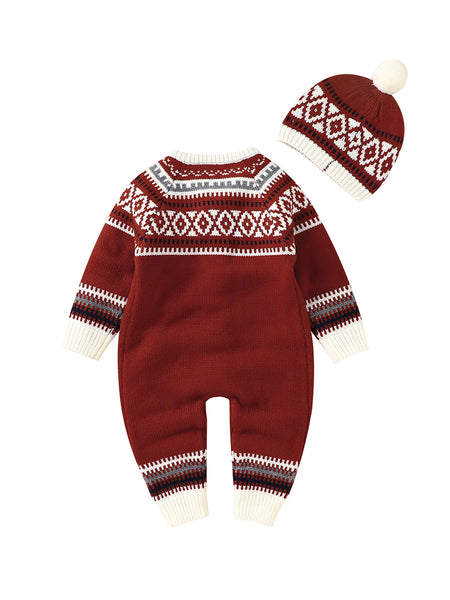 Blair Sweater Romper with Hat