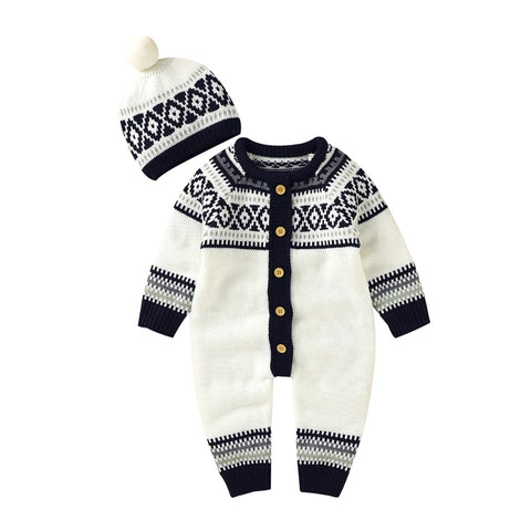 Finley Sweater Romper with hat