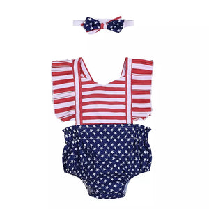 Stars and Stripes Cotton Playsuit