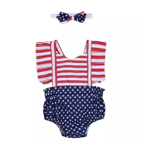Stars and Stripes Cotton Playsuit