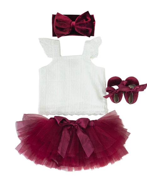 Little Ballerina Tutu Skirt - Cherry Red
