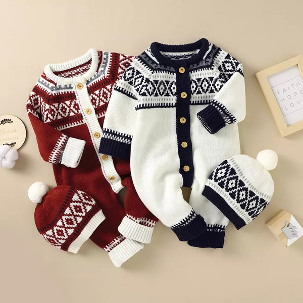 Finley Sweater Romper with hat